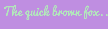 Image with Font Color B2E7BB and Background Color BF8EE1